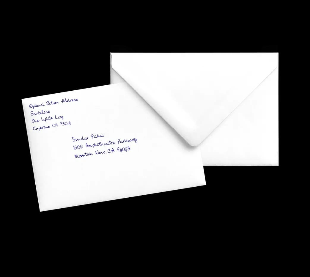 Direct mail met envelop